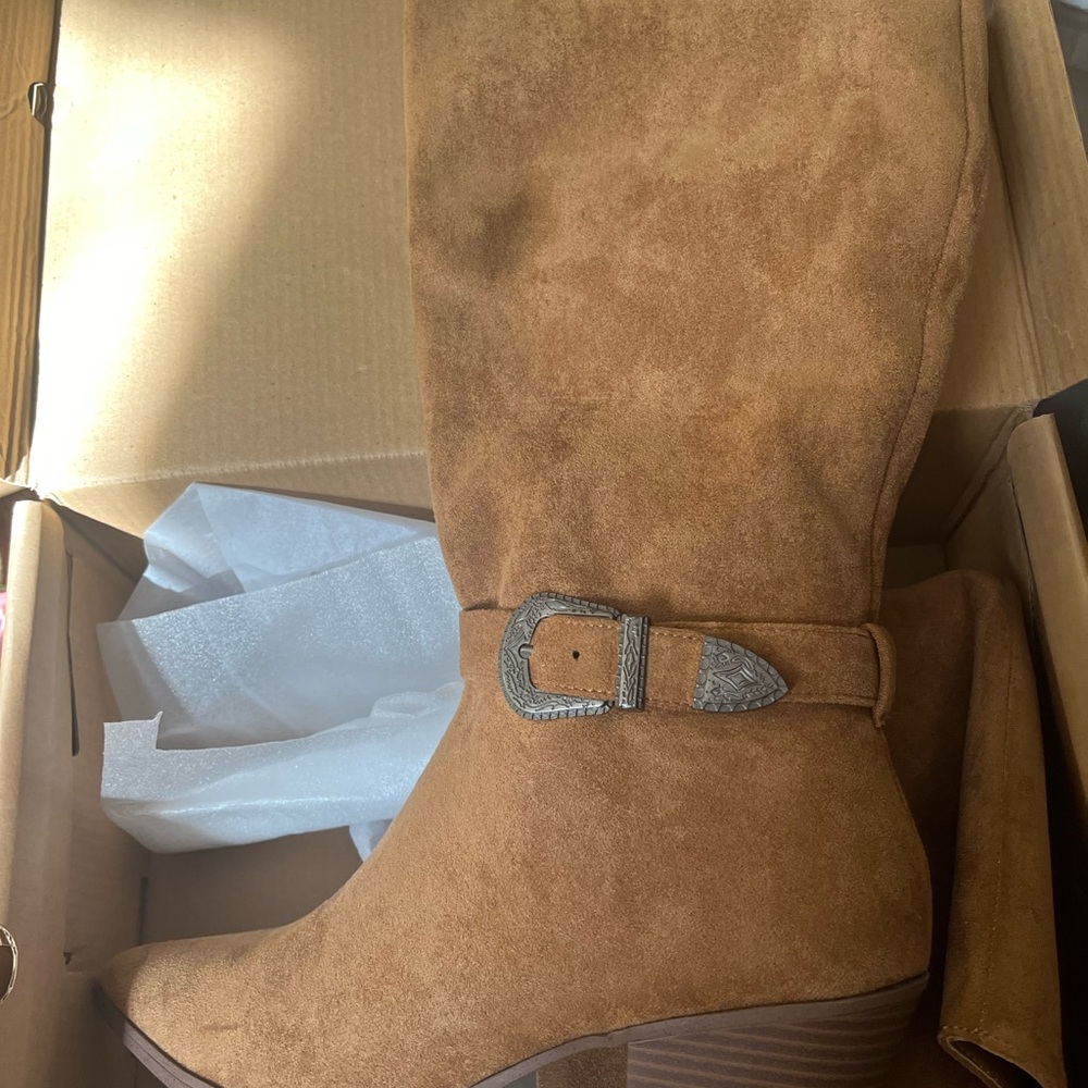 đDonating New Chestnut brown Portland boot company Nashville Western buckle boot - Picture 3 of 5